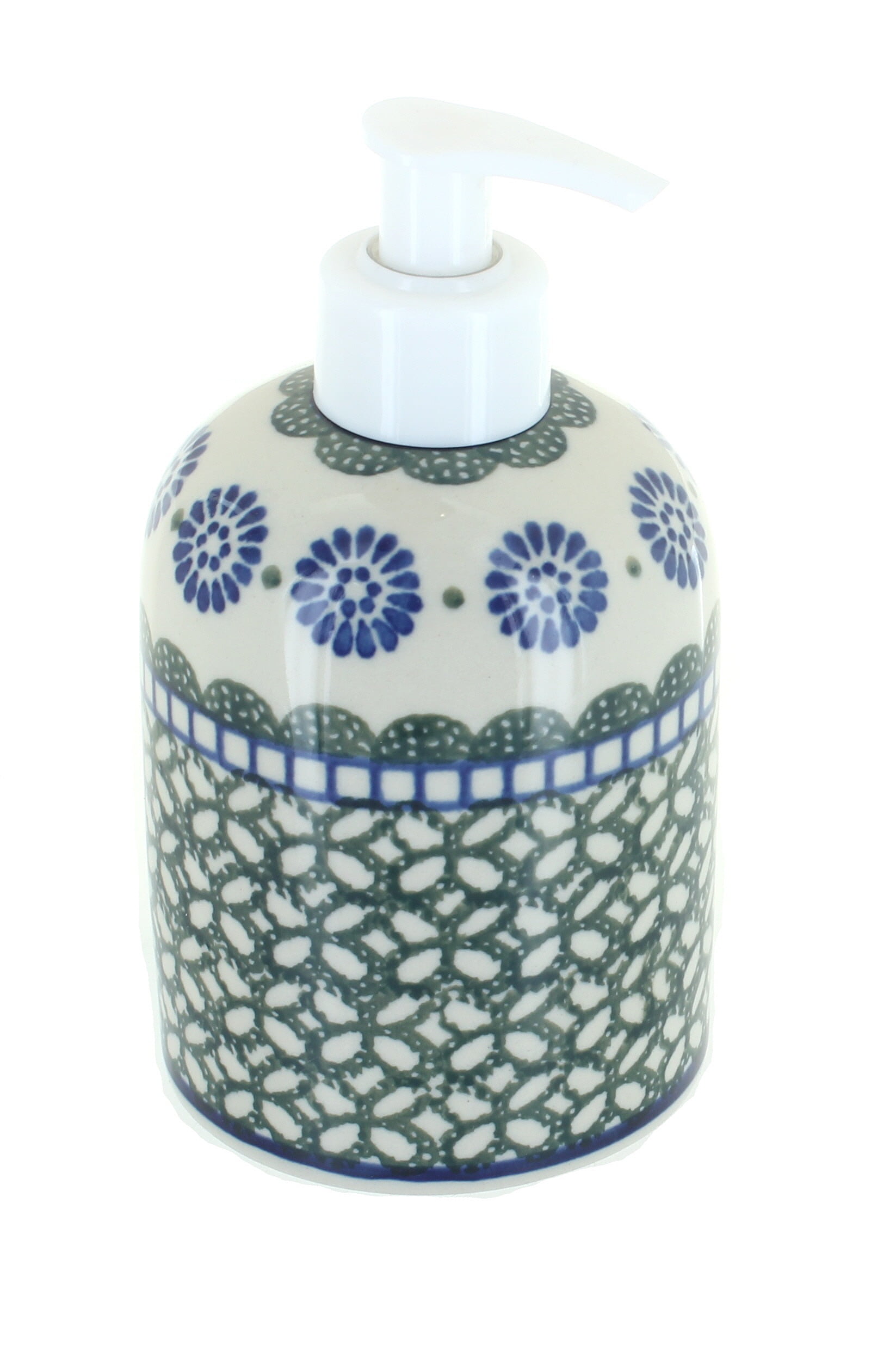 Blue Rose Polish Pottery Maia Soap Dispenser