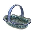 thumbnail image 1 of Blue Rose Polish Pottery Mardi Gras Basket, 1 of 2