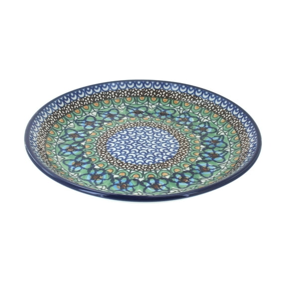 Blue Rose Polish Pottery Mardi Gras Dessert Plate
