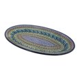 thumbnail image 1 of Blue Rose Polish Pottery Mardi Gras Oval Platter, 1 of 2