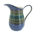 thumbnail image 1 of Blue Rose Polish Pottery Mardi Gras Pitcher, 1 of 2