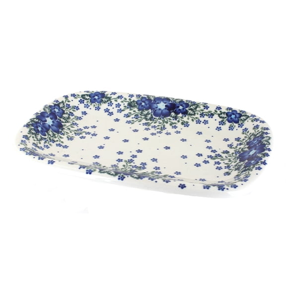 Blue Rose Polish Pottery Melanie Medium Rectangular Serving Platter