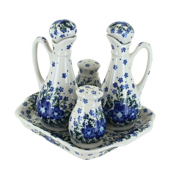 Blue Rose Polish Pottery Melanie Table Accessory Set