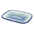 thumbnail image 1 of Blue Rose Polish Pottery Misty Small Rectangular Serving Platter, 1 of 2
