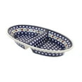 thumbnail image 1 of Blue Rose Polish Pottery Nature Divided Dish, 1 of 2