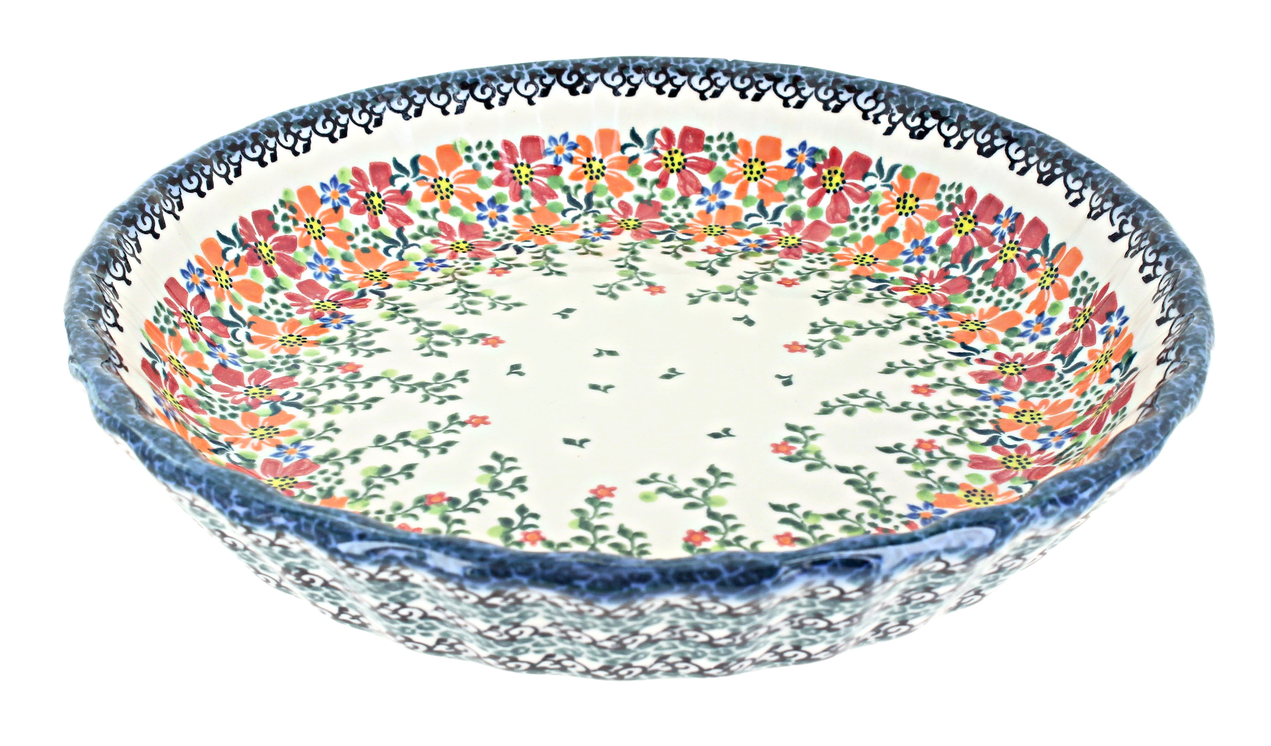 Polish Pottery Spring Blossom Pie Bird - Handmade Ceramic Steam Vent For Baking