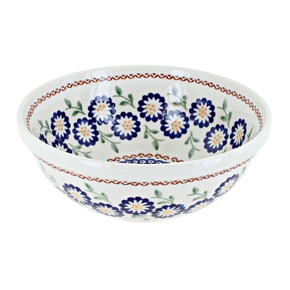 Blue Rose Polish Pottery Peach Blossom Cereal/Soup Bowl