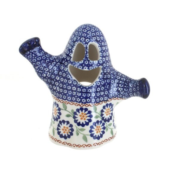 Blue Rose Polish Pottery Peach Blossom Ghost Luminary