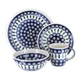 thumbnail image 1 of Blue Rose Polish Pottery Peacock 16 Piece Dinner Set, 1 of 2
