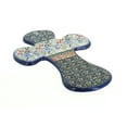 thumbnail image 1 of Blue Rose Polish Pottery Periwinkle Cross, 1 of 2