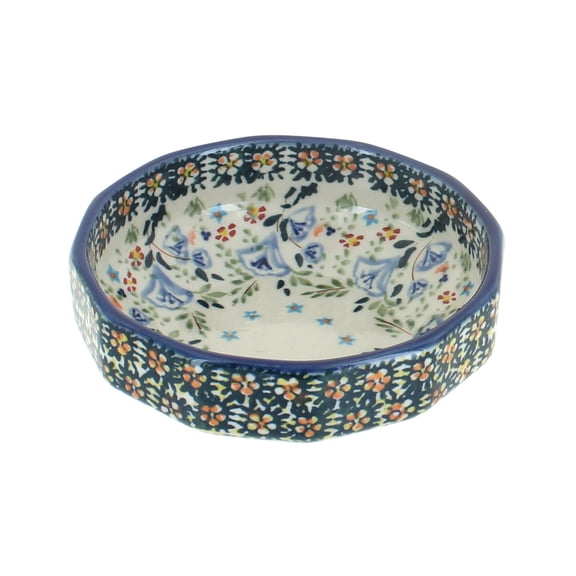 Blue Rose Polish Pottery Periwinkle Small Angular Bowl