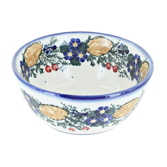 Blue Rose Polish Pottery Pinecone Cereal/Soup Bowl
