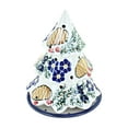 thumbnail image 1 of Blue Rose Polish Pottery Pinecone Christmas Tree Luminary, 1 of 1