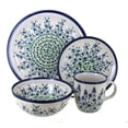 thumbnail image 1 of Blue Rose Polish Pottery Porcelain Vine 4 Piece Place Setting - Service for 1, 1 of 2