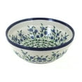 thumbnail image 1 of Blue Rose Polish Pottery Porcelain Vine Cereal/Soup Bowl, 1 of 2