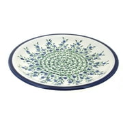 Blue Rose Polish Pottery Porcelain Vine Dinner Plate