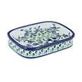 thumbnail image 1 of Blue Rose Polish Pottery Porcelain Vine Soap Dish, 1 of 1