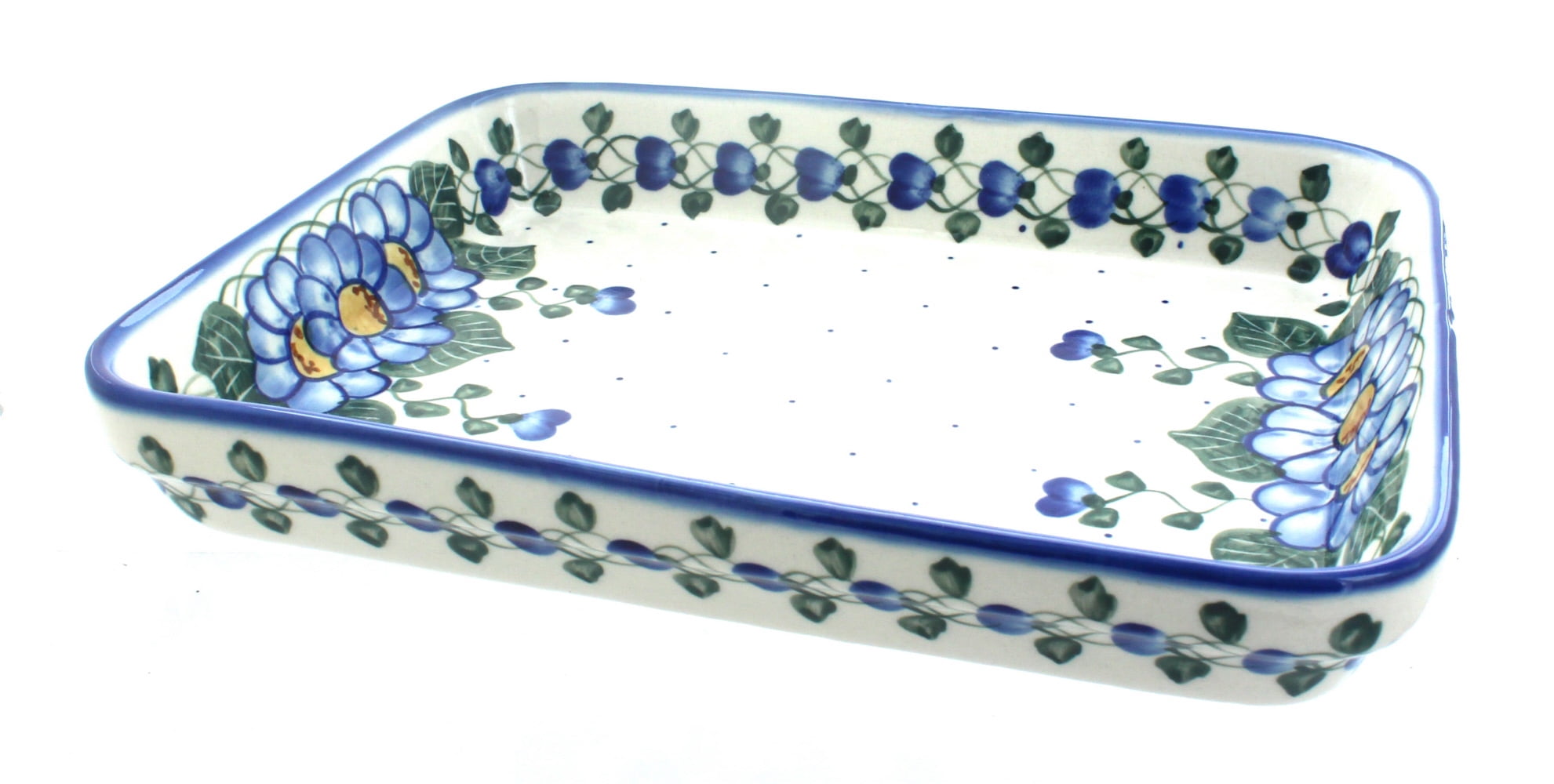 Polish Pottery Baker Rectangular With Grip Lip Primrose | Cyprus