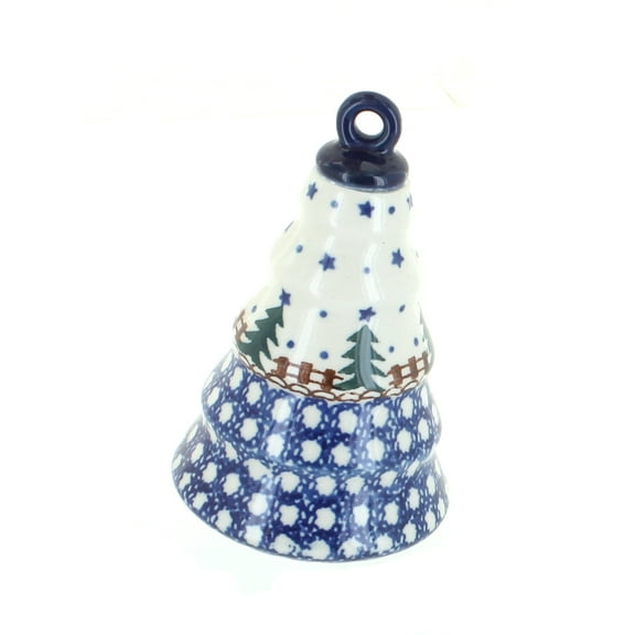 Blue Rose Polish Pottery Rustic Pines Christmas Tree Ornament