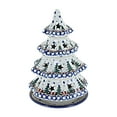 thumbnail image 1 of Blue Rose Polish Pottery Rustic Pines Medium Christmas Tree Luminary, 1 of 2
