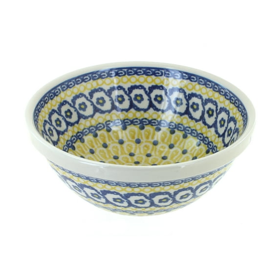 Blue Rose Polish Pottery Saffron Cereal/Soup Bowl