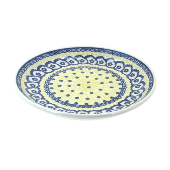Blue Rose Polish Pottery Saffron Dessert Plate