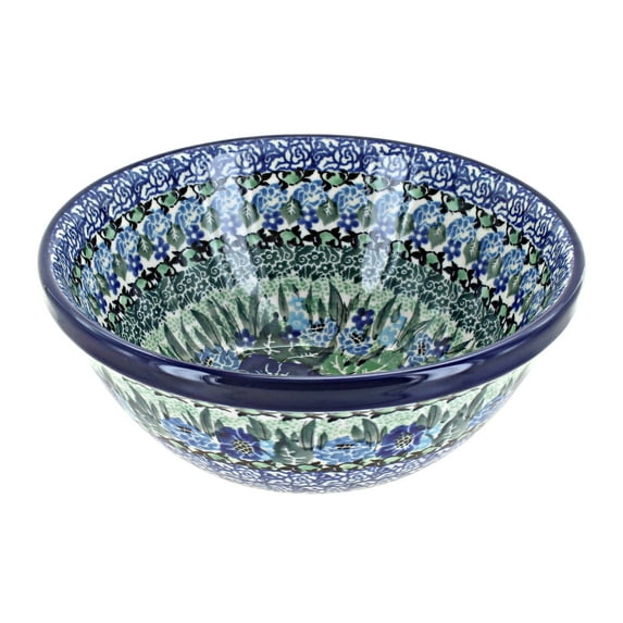 Blue Rose Polish Pottery Sapphire Fields Cereal/Soup Bowl