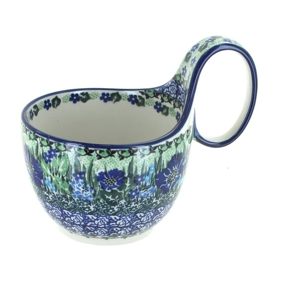 Blue Rose Polish Pottery Sapphire Fields Soup Mug