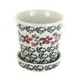 thumbnail image 1 of Blue Rose Polish Pottery Scarlett Ivy Flower Pot, 1 of 2