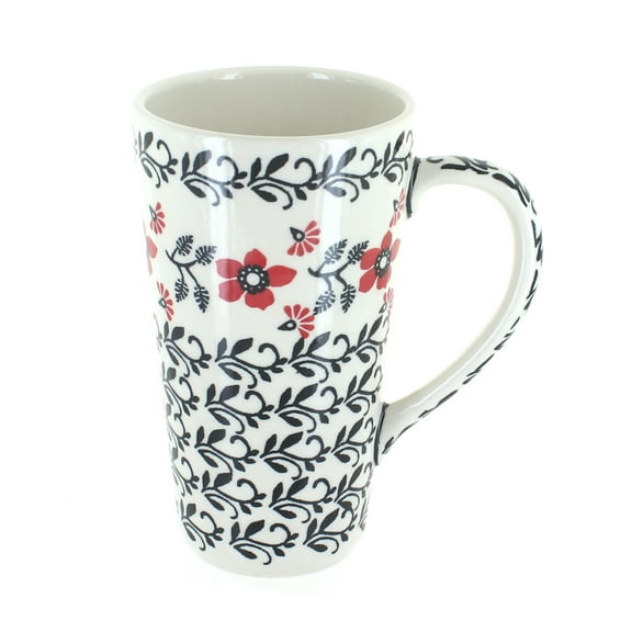 Blue Rose Polish Pottery Scarlett Ivy Large Coffee Mug
