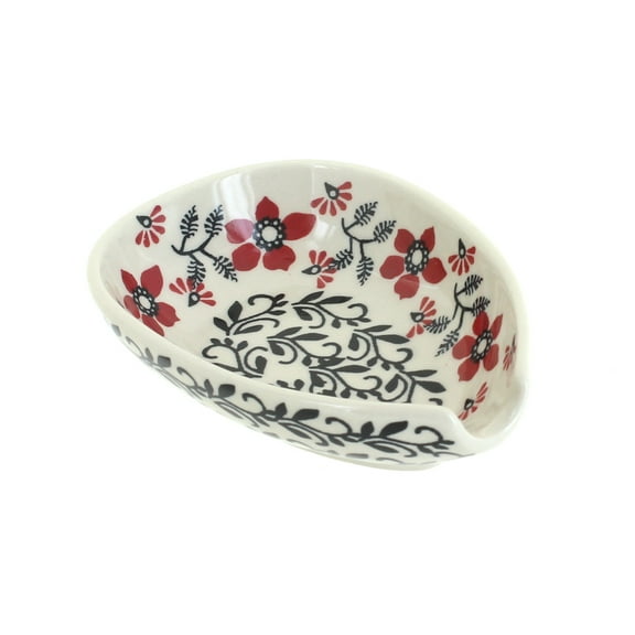 Blue Rose Polish Pottery Scarlett Ivy Small Spoon Rest