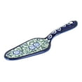 thumbnail image 1 of Blue Rose Polish Pottery Seaside Swirl Cake Server, 1 of 1