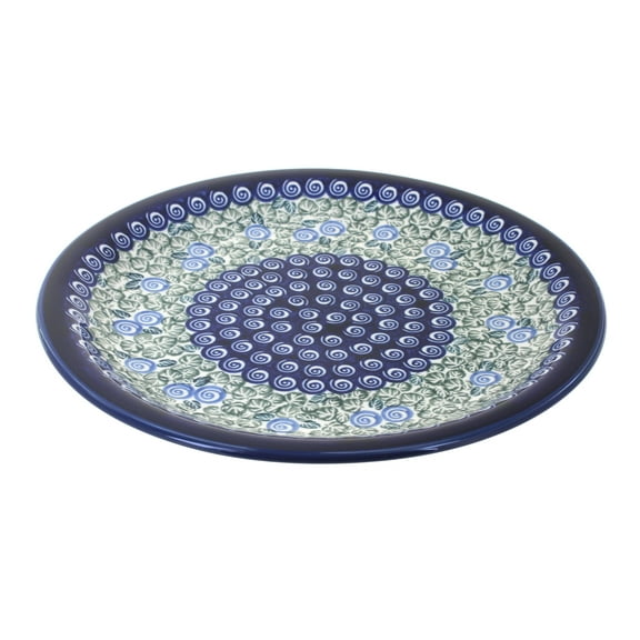 Blue Rose Polish Pottery Seaside Swirl Dinner Plate