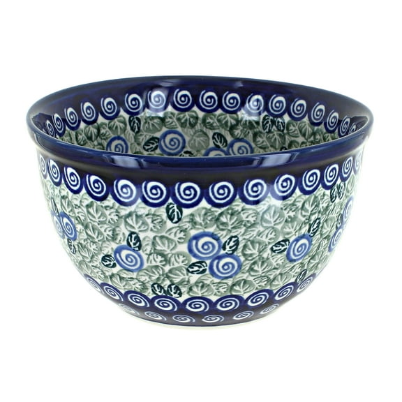 Blue Rose Polish Pottery Seaside Swirl Small Mixing Bowl