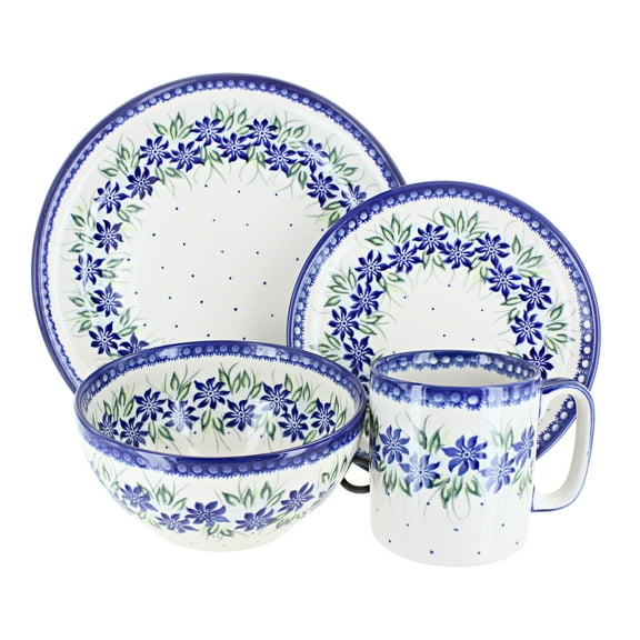 Blue Rose Polish Pottery Sierra 16 Piece Dinner Set