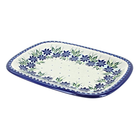 Blue Rose Polish Pottery Sierra Small Rectangular Serving Platter