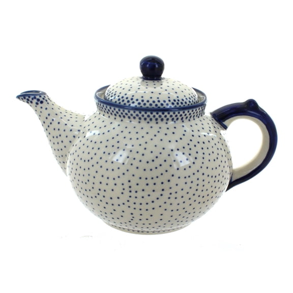Blue Rose Polish Pottery Small Dots Teapot