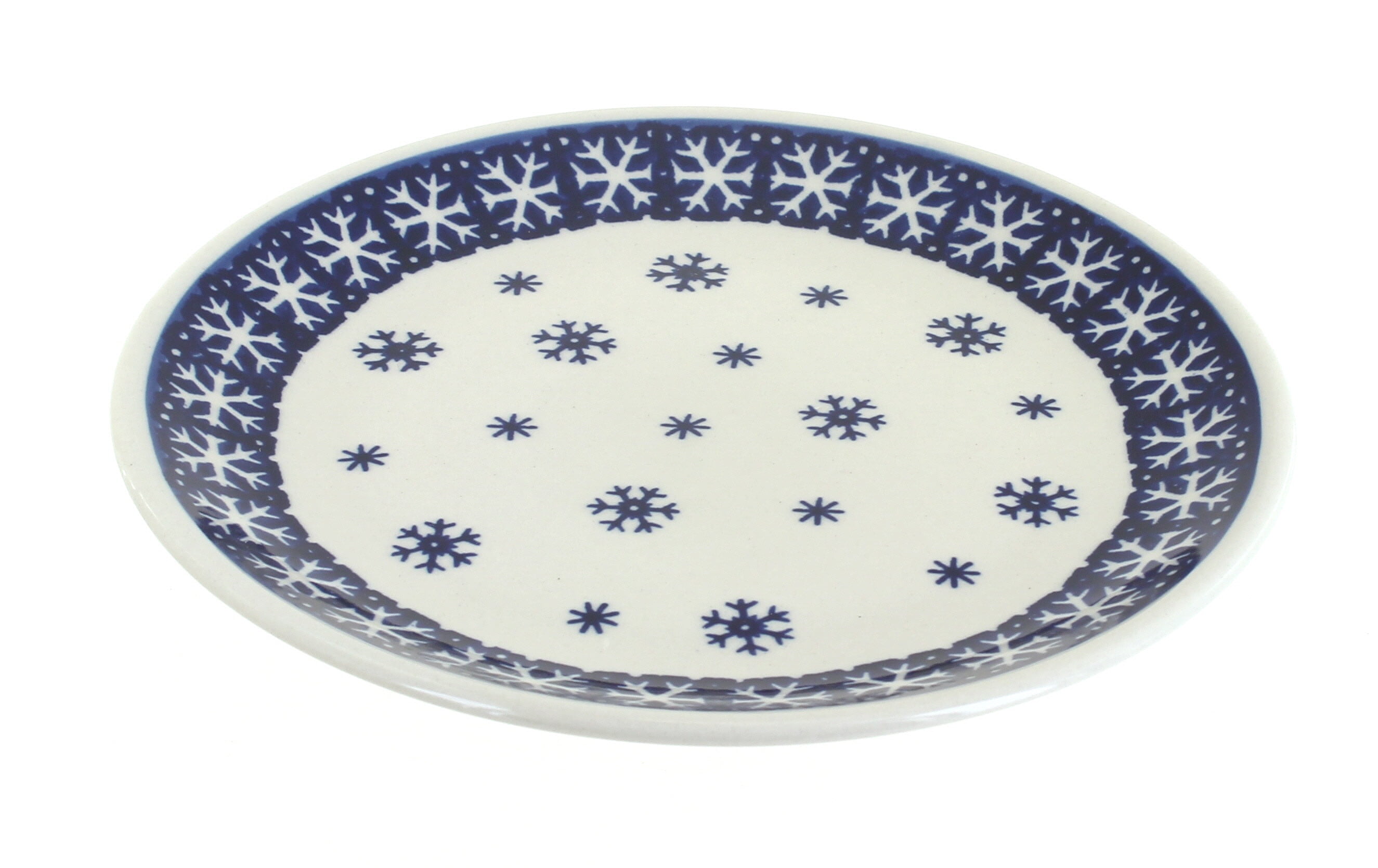 Polish Pottery Red Daisy Dessert Plate - Handmade, 7 Inch, Microwave & Dishwasher Safe - View #11
