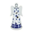 thumbnail image 1 of Blue Rose Polish Pottery Snow Flurry Small Angel Luminary, 1 of 2
