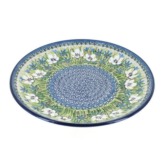 Blue Rose Polish Pottery Song of Spring Dinner Plate