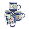 thumbnail image 1 of Blue Rose Polish Pottery Spring Beauty 4 Piece Bubble Mug Set, 1 of 1