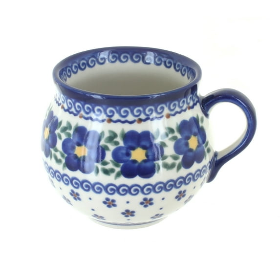 Blue Rose Polish Pottery Spring Blossom Bubble Mug
