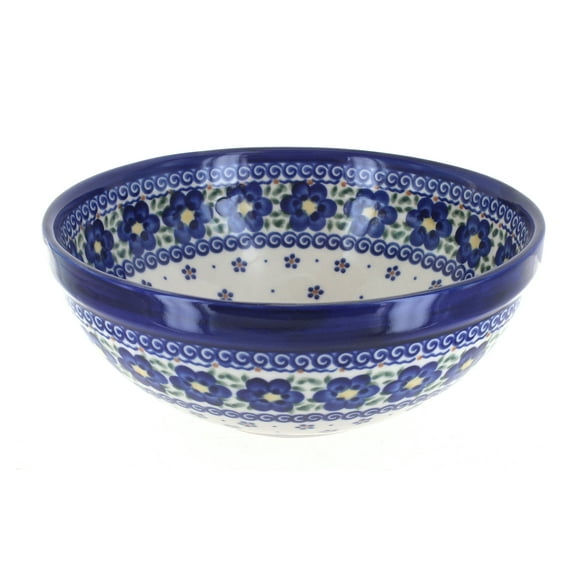 Blue Rose Polish Pottery Spring Blossom Small Serving Bowl
