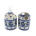 thumbnail image 1 of Blue Rose Polish Pottery Spring Blossom Soap Dispenser & Toothbrush Holder, 1 of 2