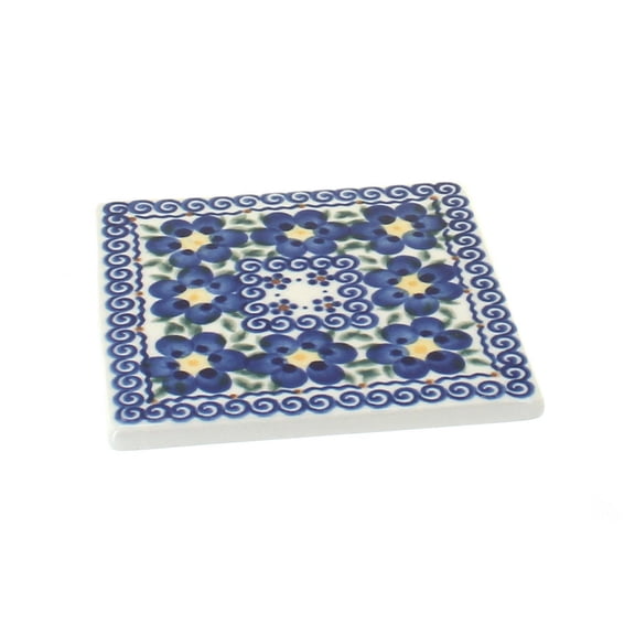 Blue Rose Polish Pottery Spring Blossom Tile