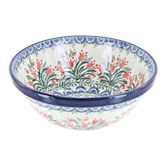 Blue Rose Polish Pottery Spring Tulip Cereal/Soup Bowl