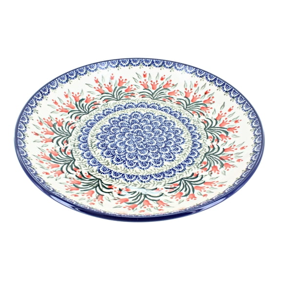 Blue Rose Polish Pottery Spring Tulip Dinner Plate