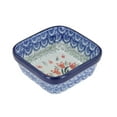 thumbnail image 1 of Blue Rose Polish Pottery Spring Tulip Small Square Dish, 1 of 1