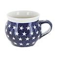 thumbnail image 1 of Blue Rose Polish Pottery Stars Bell Shaped Mug, 1 of 6
