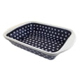 thumbnail image 1 of Blue Rose Polish Pottery Stars Large Rectangular Baker, 1 of 6